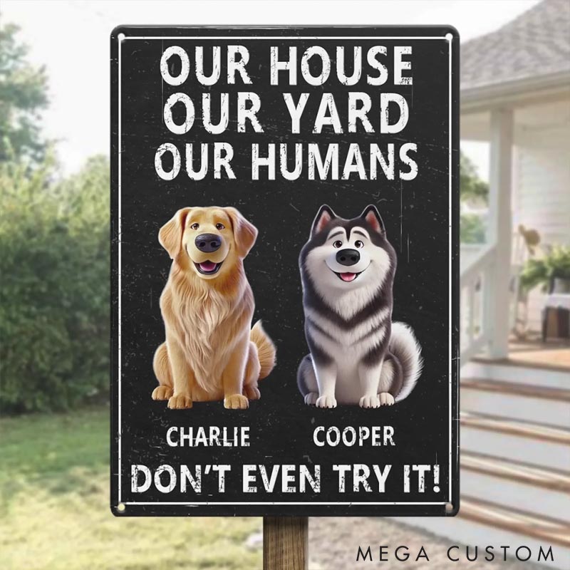 Personalized Welcome To The Dog Kingdom Metal Sign Gifts for Pet Lover for Dog Lover