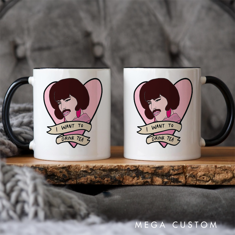 Personalized Your Name Colored Mugs I Want to Drink Tea and Music Lover Gift