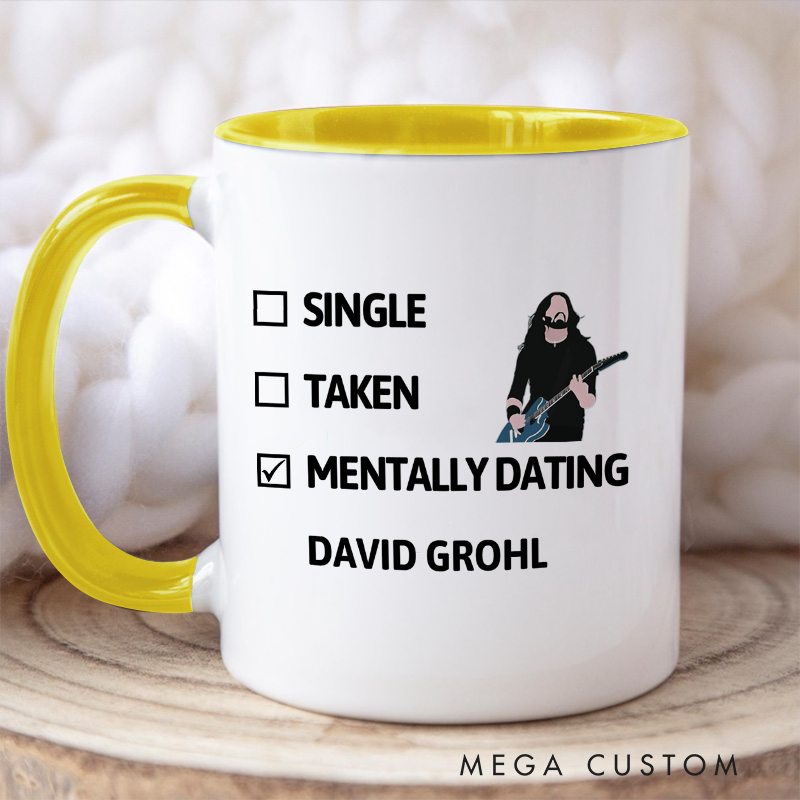 Personalized Your Name Colored Mugs Single Taken Mentally Dating Colored Mugs