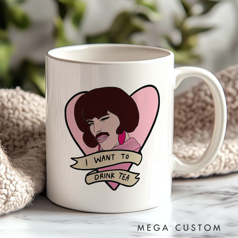 Personalized Your Name Mug I Want to Drink Tea and Music Lover Gift