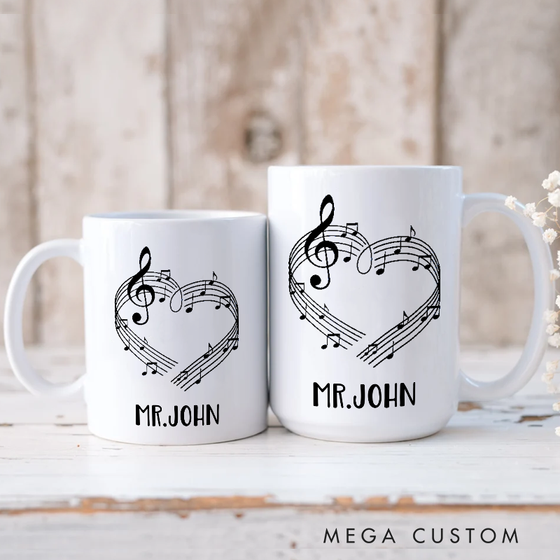 Personalized Your Name Mug Music Teacher Personalized Tumbler Band Director Gift and Piano Teacher Gift
