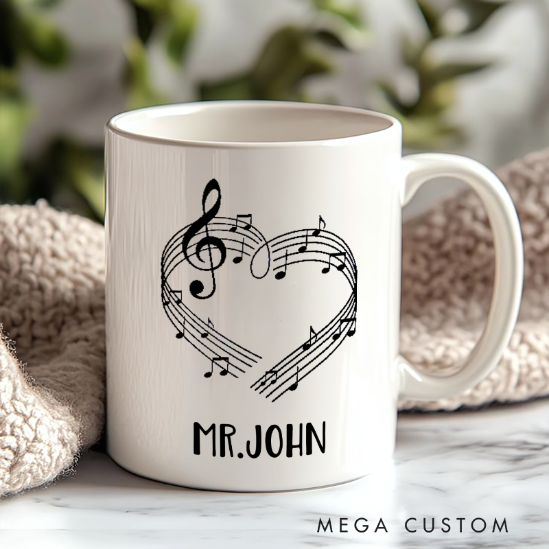 Personalized Your Name Mug Music Teacher Personalized Tumbler Band Director Gift and Piano Teacher Gift