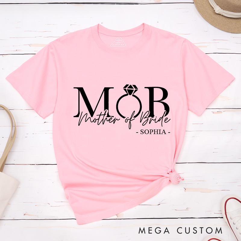 Personalized Mother of the Groom Mother of the Bride Matching T-Shirt MOB T-Shirt MOG T-Shirt Bachelorette Party Gift