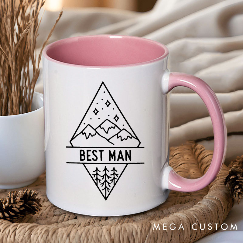 Personalized Best Man Mugs Wedding Party Favors Mug for Groom Groomsman Bachelor Party Gift Coffee Cup for Men