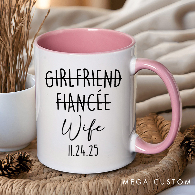 Personalized Relationship Journey Couple Mugs Wife Husband Coffee Mug for Couple Groom Bride Ceramic Coffee Cup for Him Her