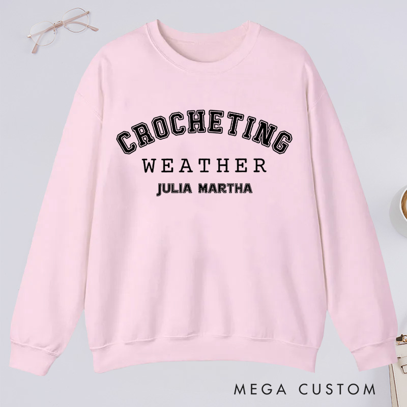 Personalized Crocheting Classic Sweatshirts Gifts for Crochet Artist Lovers