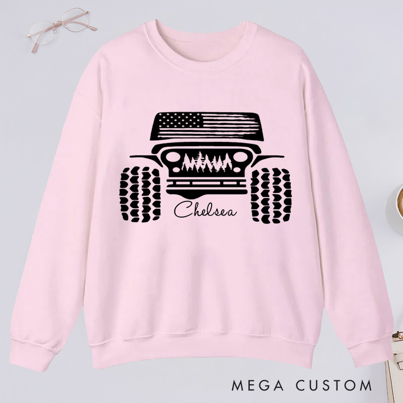 Personalized US Off Road Forest Classic Sweatshirts Gifts for Travel Enthusiasts