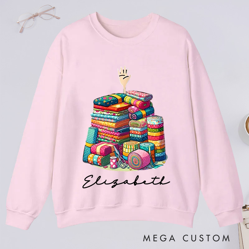 Personalized I'm Ok Classic Sweatshirts Sewing Lover Shirt Funny Sewing Shirt Quilting Gift For Quilter Quilting Lovers 