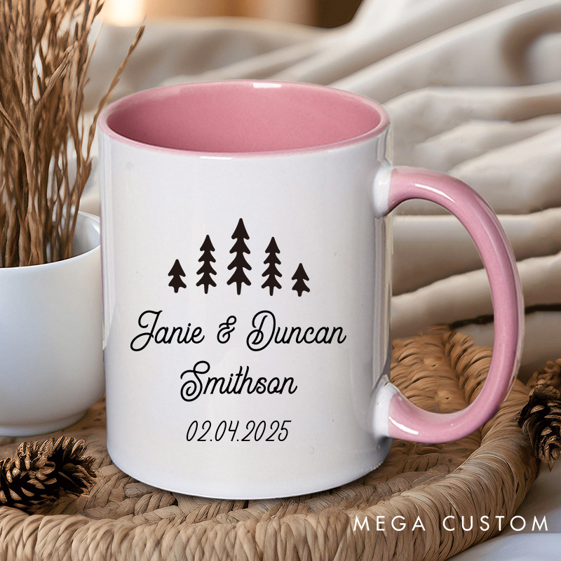 Personalized Adventure Awaits Couple Mugs Couple Coffee Mug for Wife Husband Anniversary Ceramic Coffee Cup for Couple