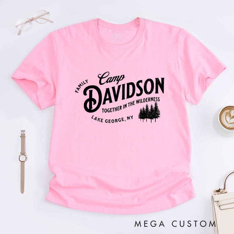 Personalized Family Camping Reunion Tees and Lake Life Cabin Crew Gifts Classic T-Shirt