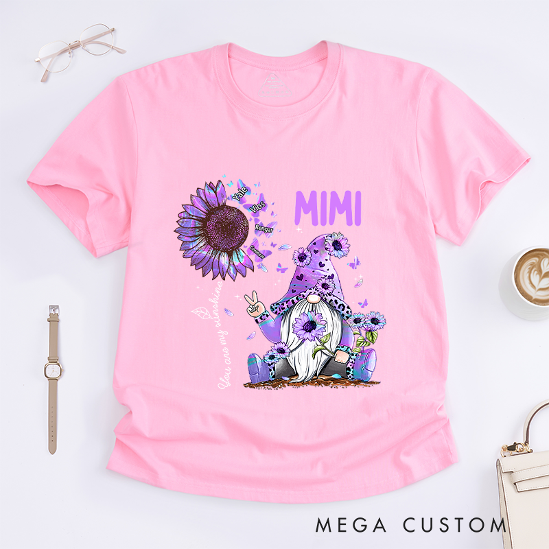 Personalized Hologram Sunflower Grandma You are My Sunshine Nana Classic T-shirt