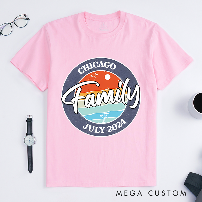 Personalized Family Vacation Shirts Custom Summer Shirt Making Memories Together Custom Number Family Beach trip Classic T-shirt