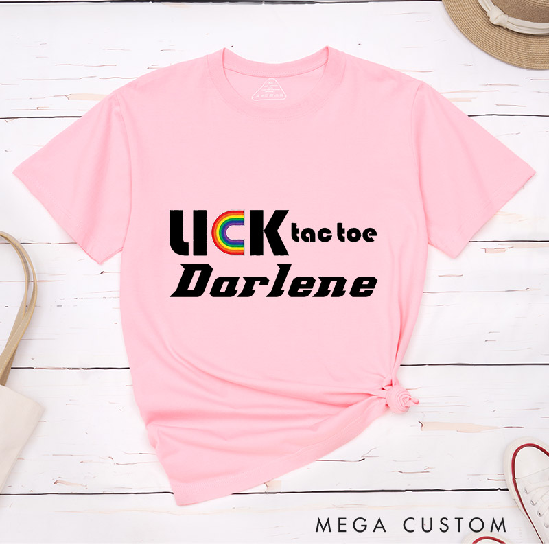 Personalized LGBTQ Lesbian Couple Matching T-Shirt Funny Rock Paper Scissors Tic Tac Toe Couple T-Shirts for Lesbian LGBTQA+ Tee