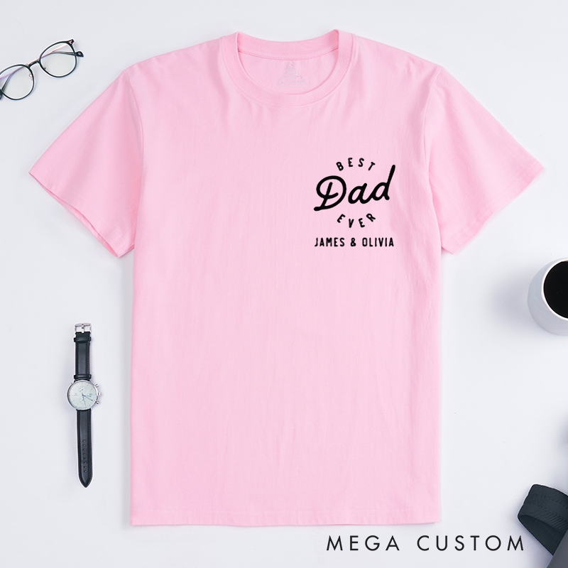 Personalized Best Daddy ever Chest Pattern Design Classic T-shirt