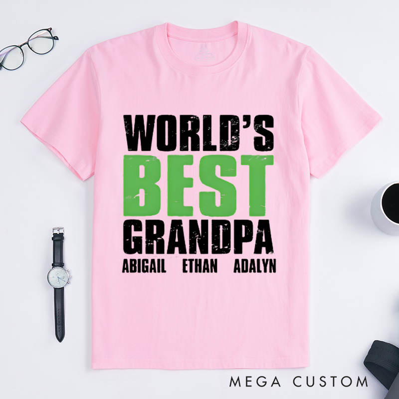 Personalized a Gift World's Best Grandpa Classic T-shirt