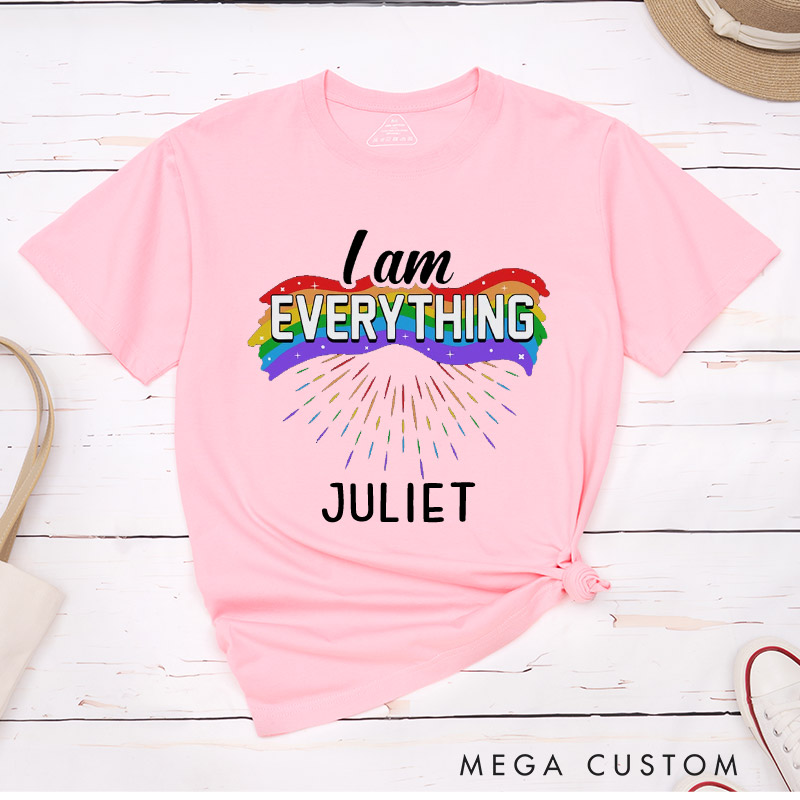Personalized Lesbian Matching T-Shirts Everything I Need Everything I Am Couple T-Shirts LGBTQ Lesbian Couple Matching Tee