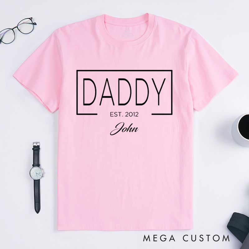 Personalized Gift for Daddy Minimalist Style Design Classic T-shirt