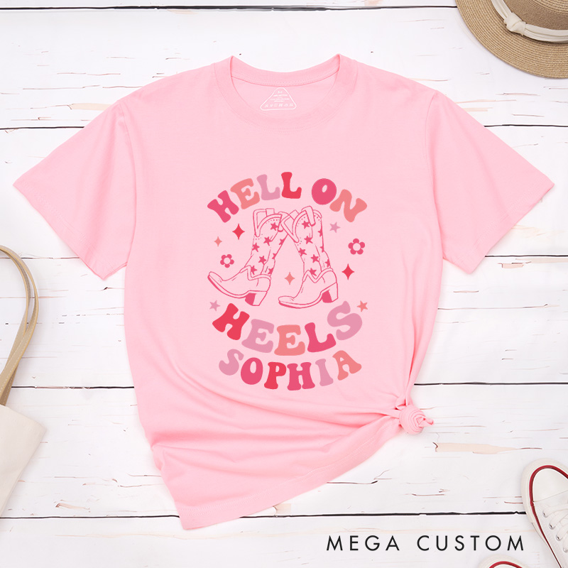 Personalized Country Man I Feel Like a Bride with Cowgirl Boot Matching T-Shirt Bridesmaid T-Shirt Team Bride Wedding Cowgirl T-Shirt Bachelorette Party Gift