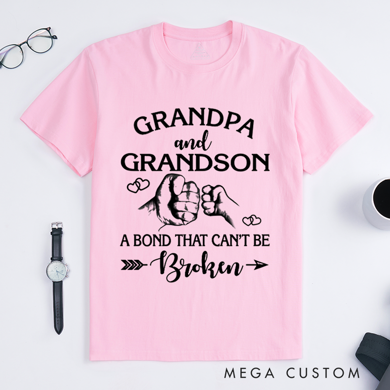 Personalized Grandpa and Grandsons Bond that Can't be Broken Classic T-shirt