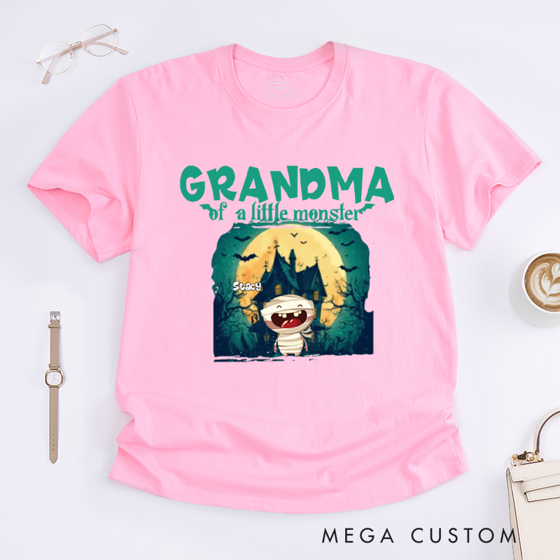 Personalized Mom Grandma of Little Monsters Classic T-Shirt Gift Ideas for Halloween