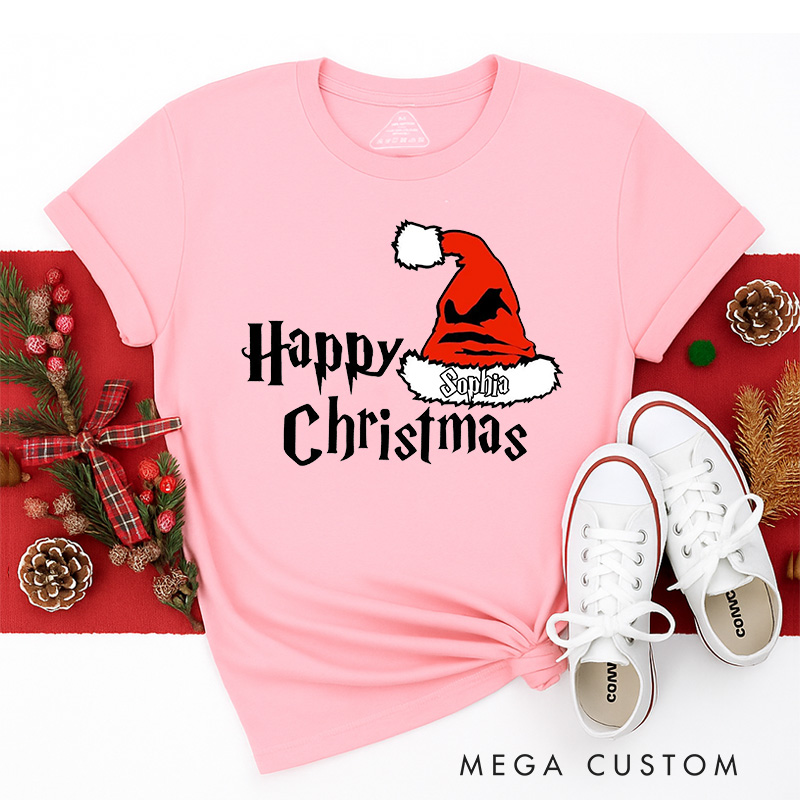 Personalized Happy Christmas Movies Classic T-Shirts Fantasy Magic Film Tshirt Movie Holiday Shirt