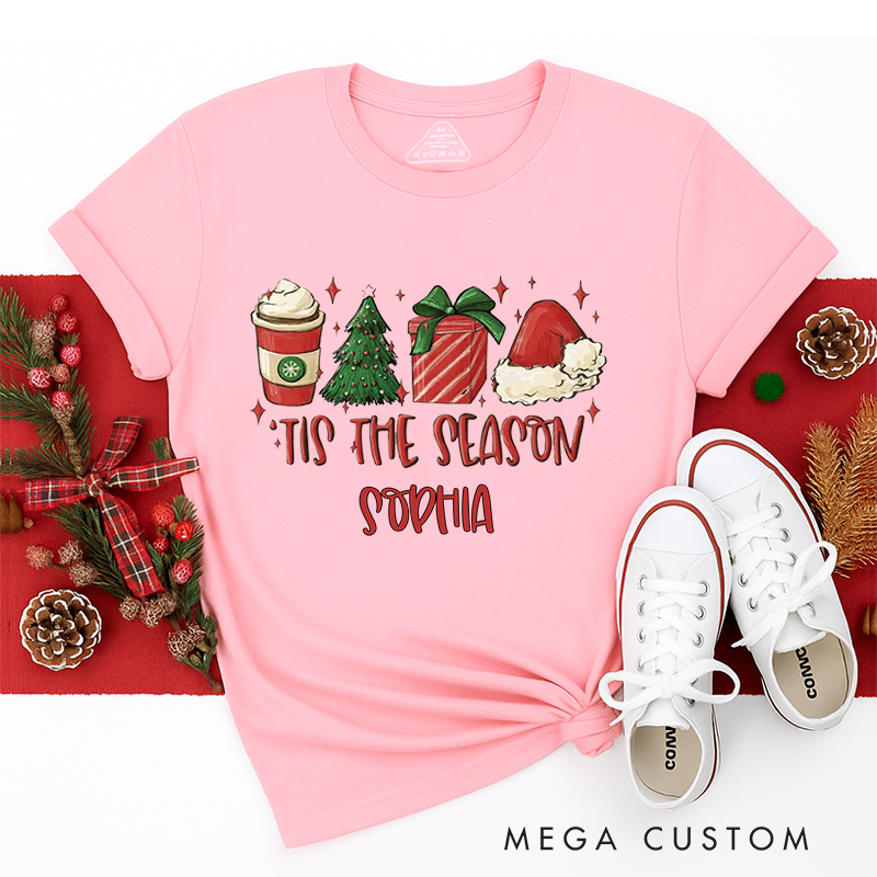 Personalized Classic T-Shirts Christmas Tis the Season Tee