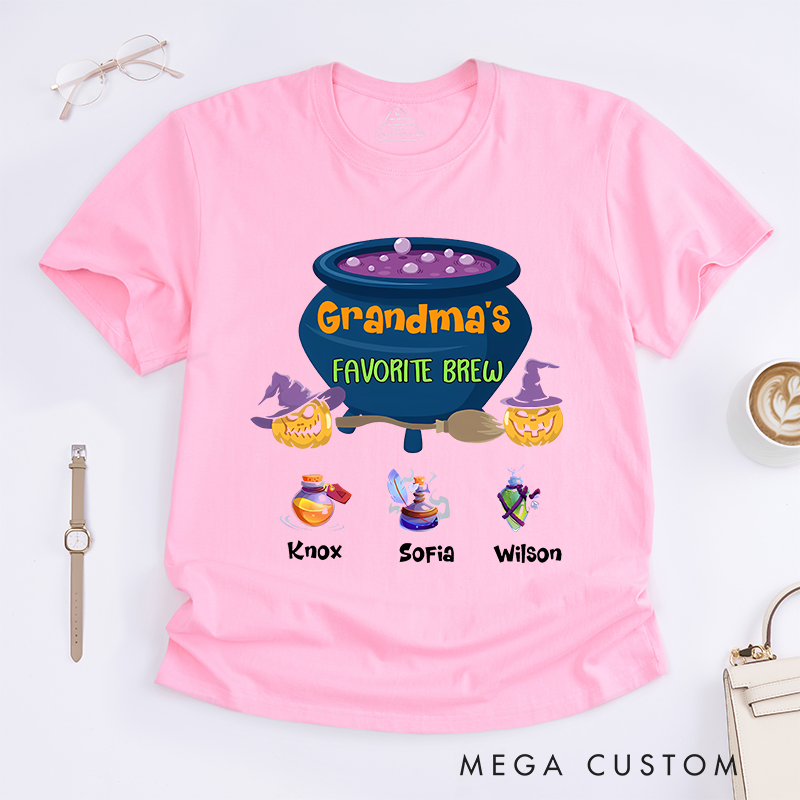 Personalized Mom's Grandma's Favorite Brew Classic T-Shirt Gifts for Mama Grandma