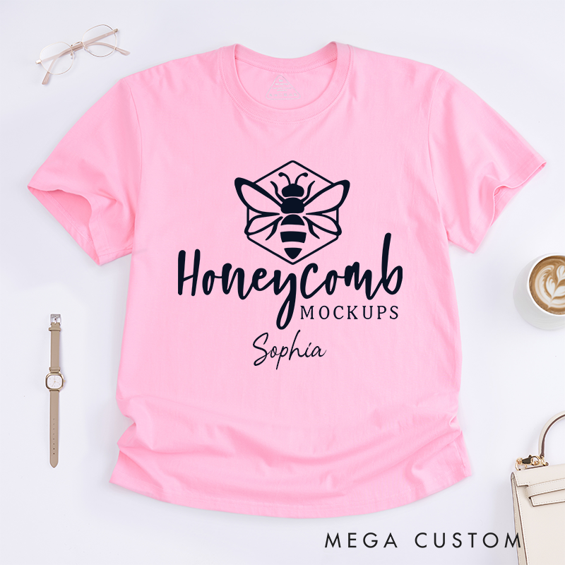 Personalized a Gift for Mom Honeycomb Mockup Design Classic T-shirt