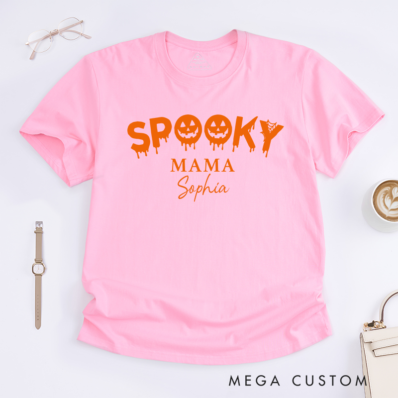 Personalized Halloween Spooky Mama Desigh Classic T-shirt