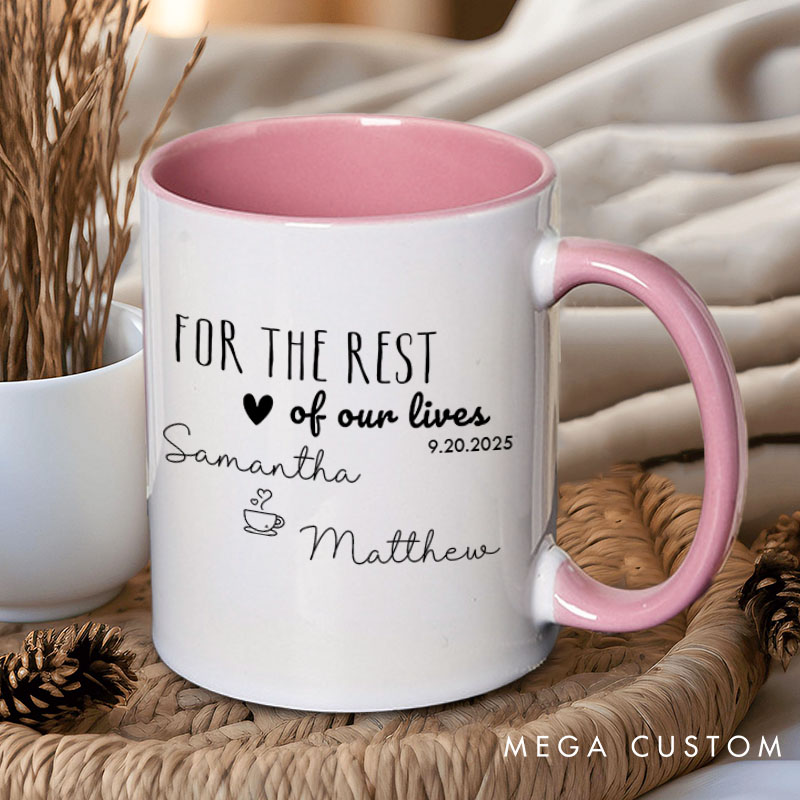 Personalized Couple Let's Have Coffee Together for the Rest of Our Lives Mug Valentine's Day Name Coffee Mug for Husband Wife Boyfriend Girlfriend