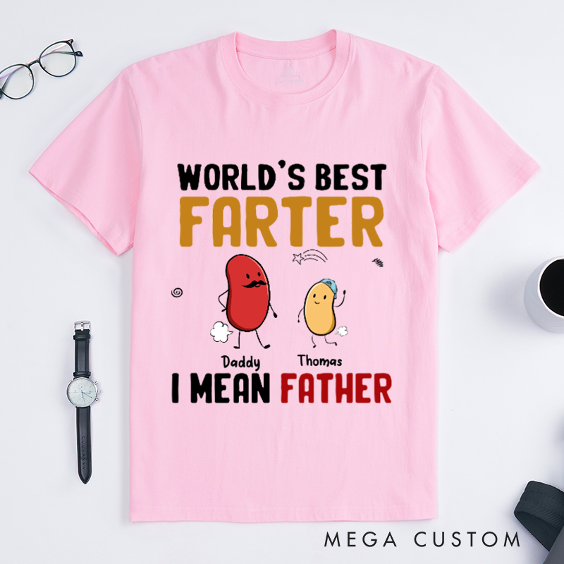Personalized World's Best Farter Blame It on The Beans or Dad Classic T-shirt