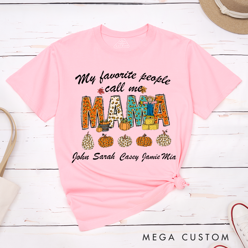 Personalized My Favorite People Call Me Mama Halloween Making Memories Together Family Classic T-shirt