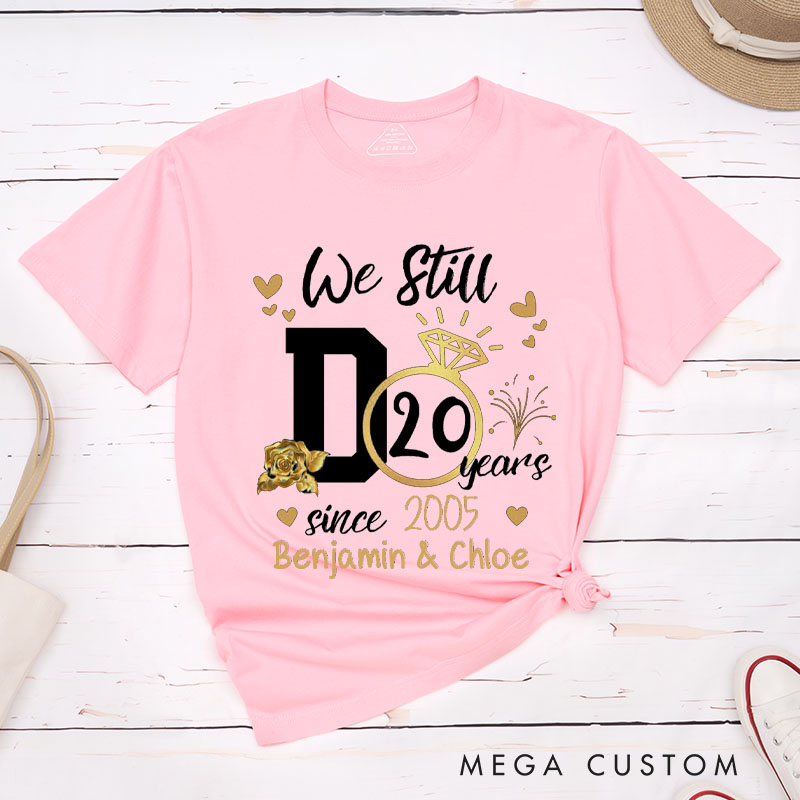 Personalized Couple 20th Anniversary T-Shirt We Still Do 20 Years Anniversary T-Shirts for Couple Wife Husband Gift Tees