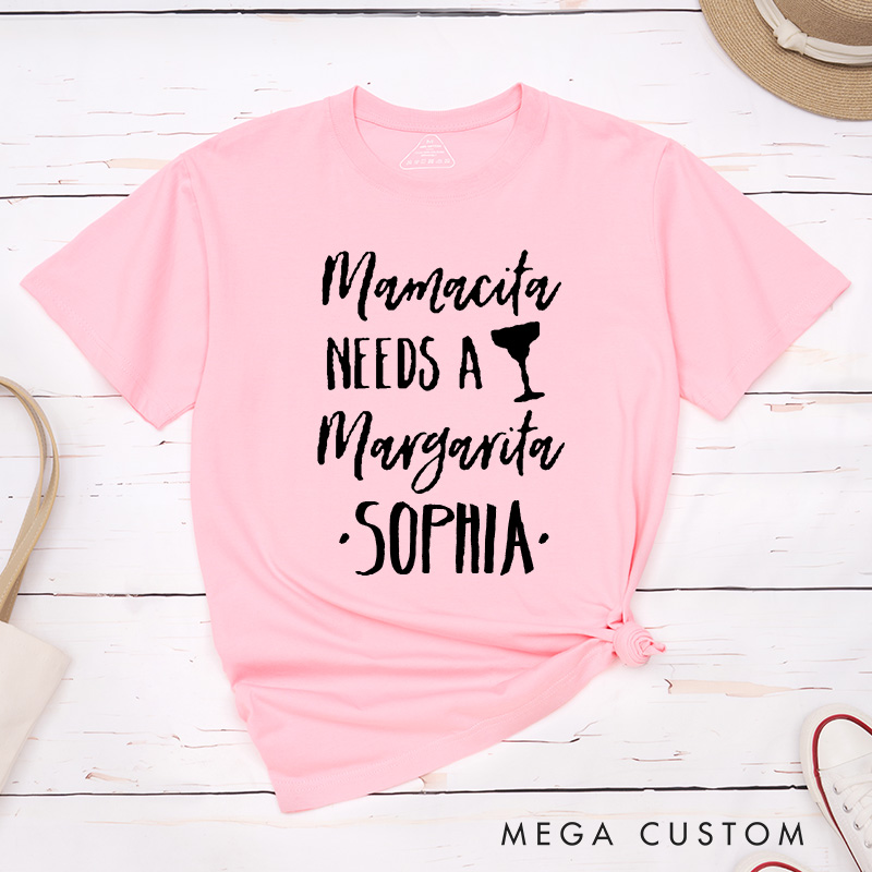 Personalized Mamacita Needs a Margarita Matching T-Shirt Mother of the Bride T-Shirt MOB Wedding T-Shirt MOG Bachelorette Party Gift
