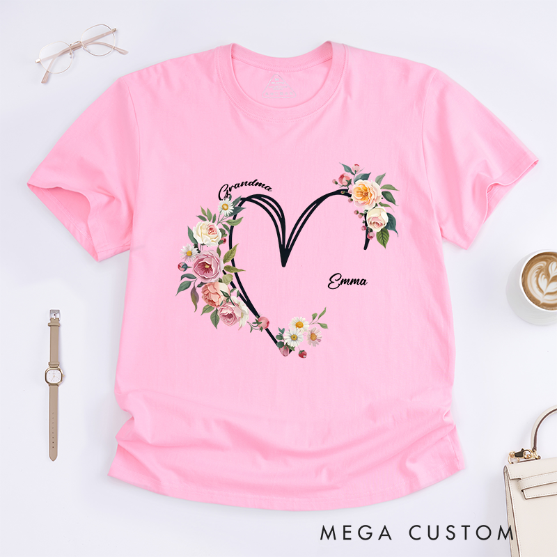 Personalized Love Always Shines Bright With Grandma Gift for Mom Grandmother Classic T-Shirt