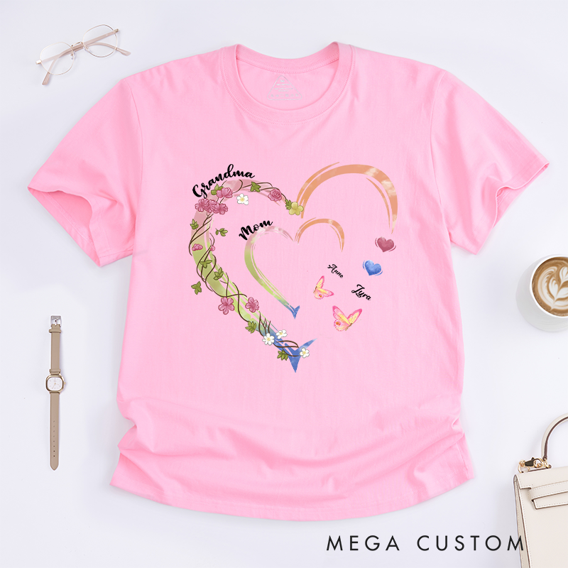 Personalized Family is Where Love is Endless Gift for Mom Grandma Classic T-shirt