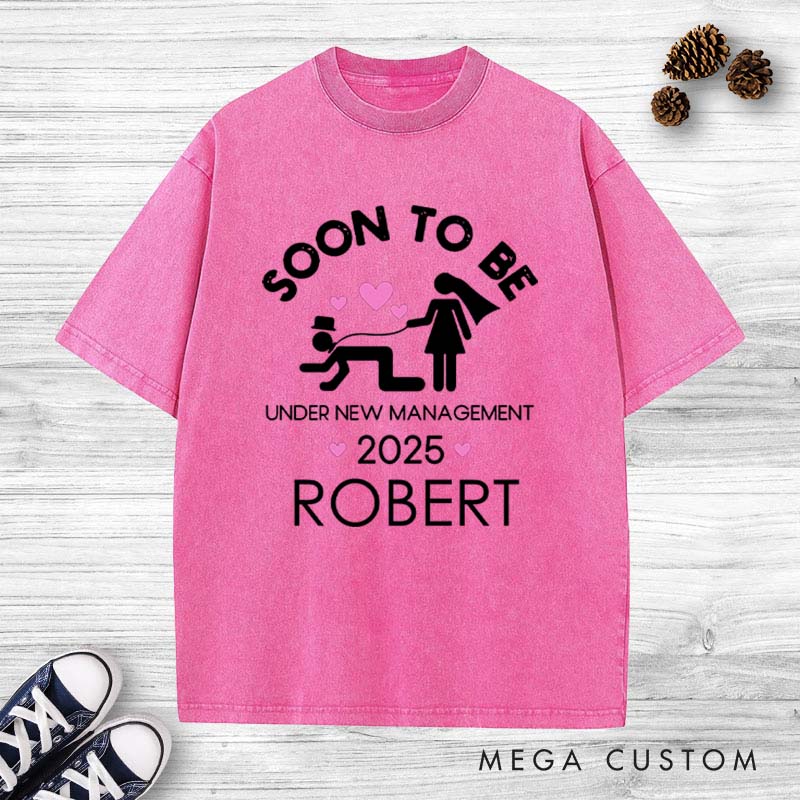 Personalized Soon To Be Husband T-Shirt Funny Wedding Designed Shirt for Groom Wedding Party Favors Shirt for Men Stag Gift Tees for Him