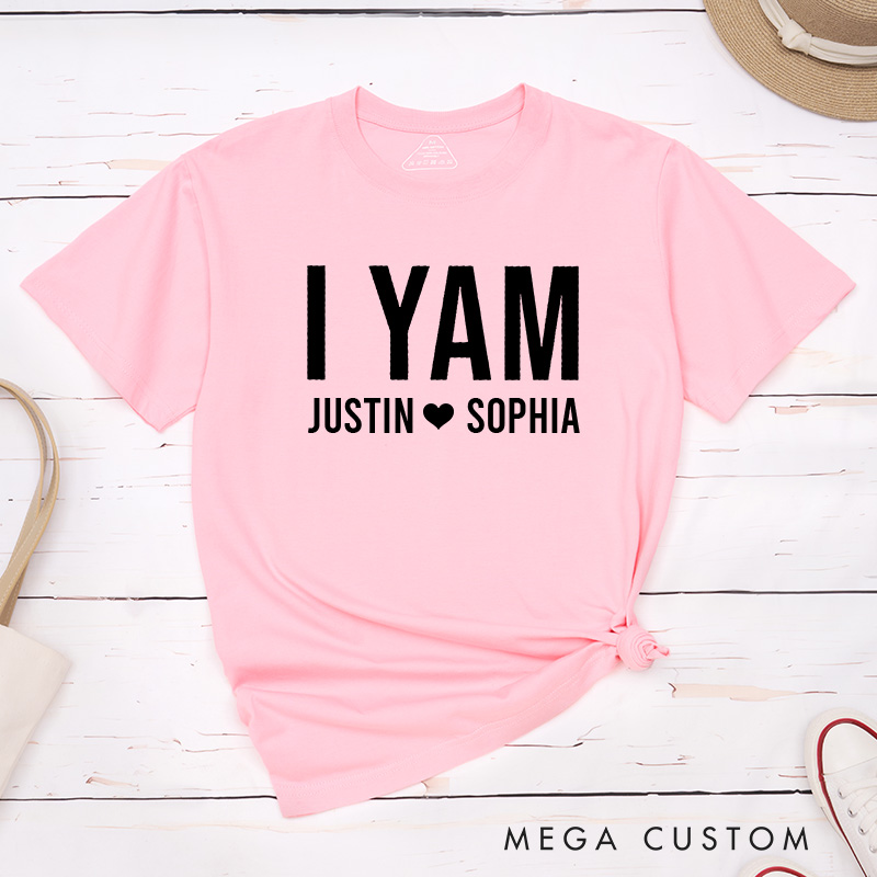 Personalized Couple Minimalist She’s My Sweet Potato I Yam T-Shirt Thanksgiving Day Matching T-Shirt for Husband Wife Boyfriend Girlfriend Gift