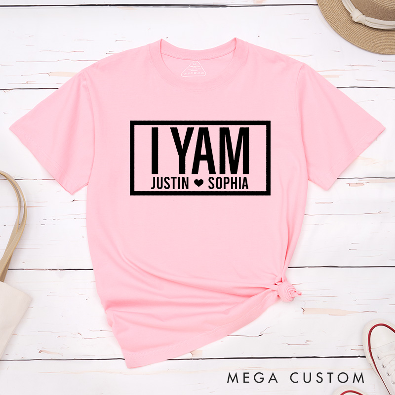 Personalized Couple Humor She’s My Sweet Potato and I Yam T-Shirt Thanksgiving Day Matching T-Shirt for Husband Wife Boyfriend Girlfriend Gift