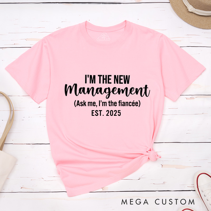 Personalized Under New Management and I'm the New Management Engagement Couple Classic T-Shirt