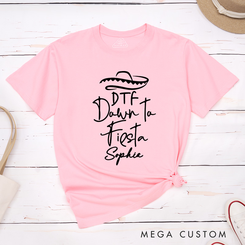 Personalized Bride My Final Fiesta Matching T-Shirt Bridesmaid T-Shirt Bride's Crew T-Shirt Wedding Bachelorette Party Gift