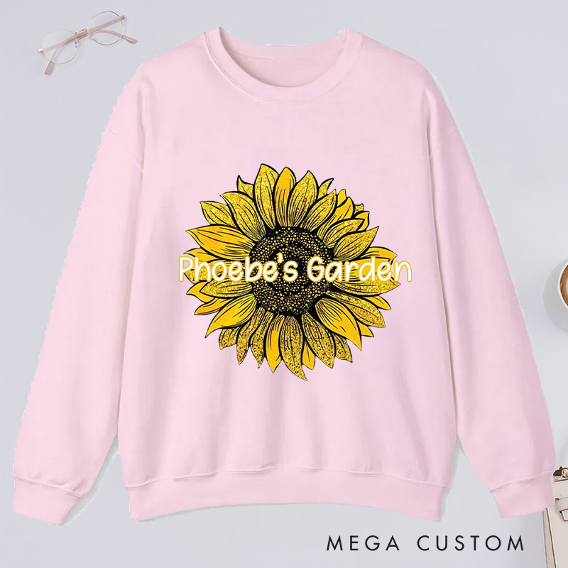 Personalized Sunflower Classic Sweatshirts Plant Lady Sweatshirt with Name Gardener Sweatshirt Plant Lover Gift Gardening Gift Gardener Gift