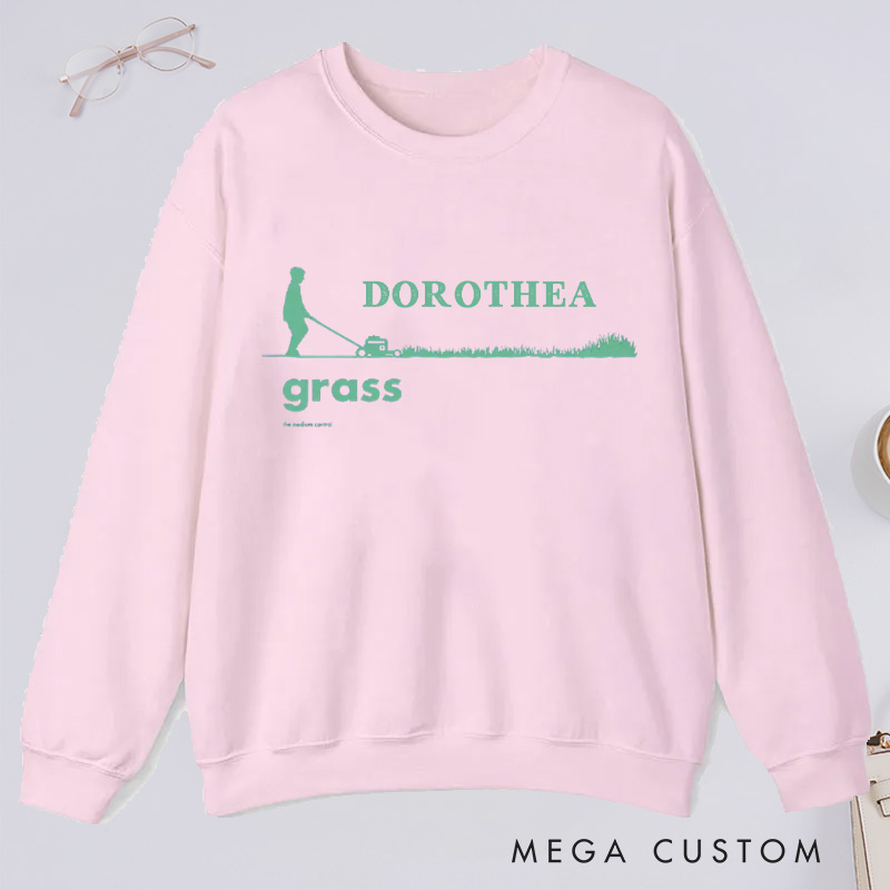 Personalized Grass Men's Classic Sweatshirts Garden Sweatshirt with Name Gardener Sweatshirt Plant Lover Gift Gardening Gift for Father