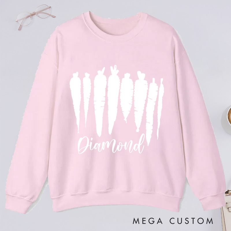 Personalized Carrot Classic Sweatshirts Wildflowers Food Sweatshirt Vegetable Sweatshirt Plant Lover Gift Gardening Gifts Farmer Gift