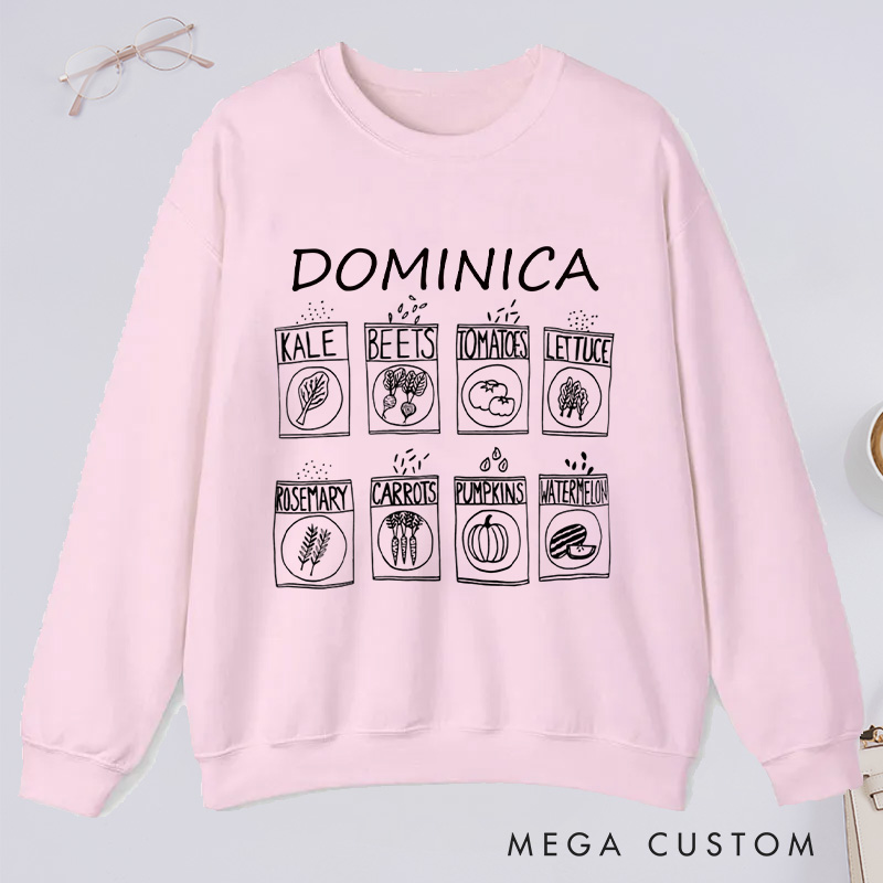 Personalized Garden Classic Sweatshirts Gardening Sweatshirt Gardener Sweatshirt with Name Plant Lover Gift Gardening Lover Gift