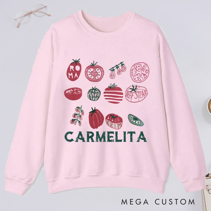 Personalized Grandma's Garden Classic Sweatshirts Mama's Garden Sweatshirt with Name Plant Lover Gift Gardening Gift Gardener Mother's Day Gift