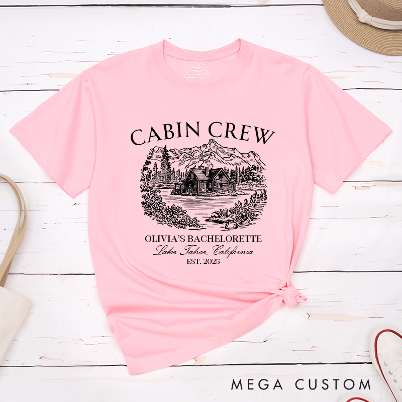 Personalized Bride Cabin Crew Matching T-Shirt Team Bride the Bach T-Shirt Bridesmaid T-Shirt Bridesmaid Wedding Bachelorette Party Gift