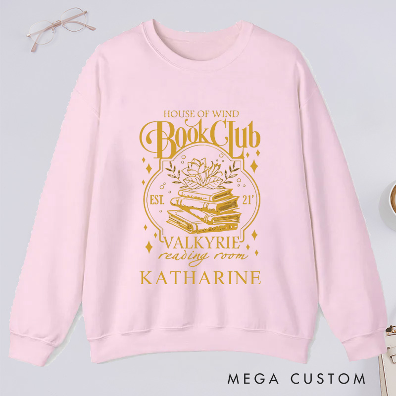 Personalized Book Club Classic Sweatshirts with Name Feyre Custom Bookish Sweatshirt Book Lovers Gift Librarian Gift Reading Gift