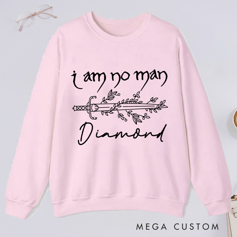 Personalized I Am No Man Classic Sweatshirts Reading Fandom Sweatshirt Bookish Sweatshirt with Name for Book Lover Gift Librarian Gift