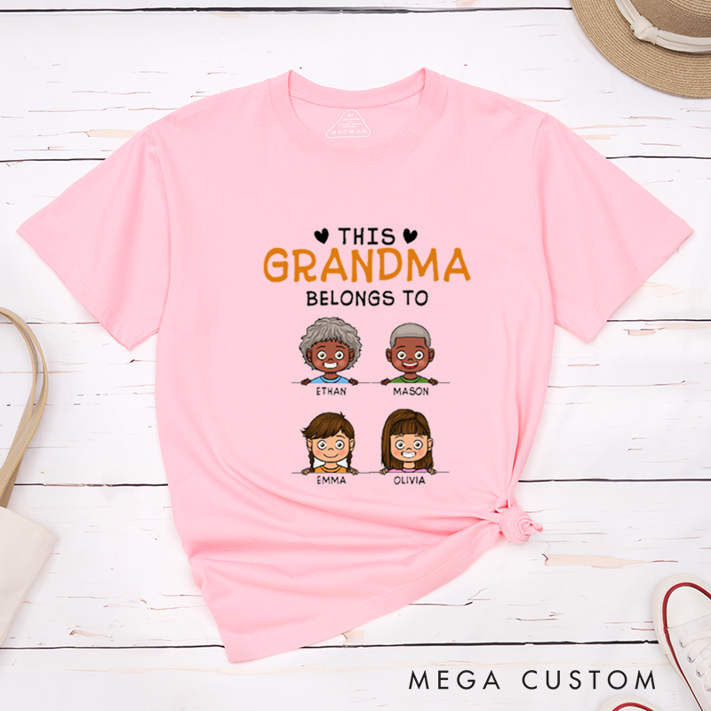 Personalized This Grandma Belongs To Classic T-shirt